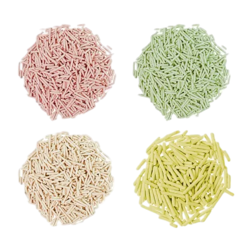 Colorful Scented Tofu Cat Litter Variants In Red, Green, Yellow – Customizable Choices by ISEMIPET