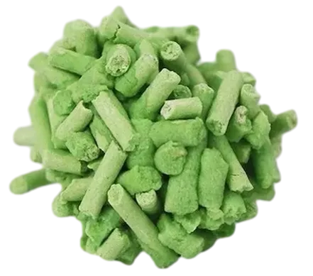 Green Clumped Tofu Cat Litter Ball  Fast Clumping and Odor locking by Isemipet