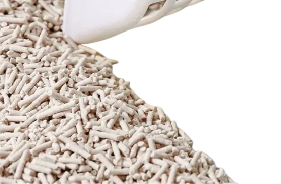 Heap Of Tofu Cat Litter Pellets On Wooden Plate – Naturally Low Dust by ISEMIPET
