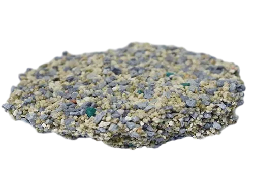 Sodium Bentonite Cat Litter with Multicolored Particles Including Green and Beige by Isemipet