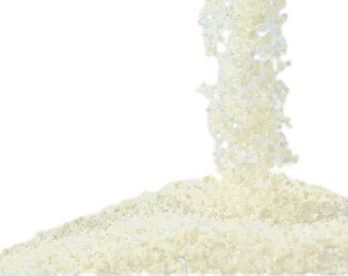 Pouring Fine Cassava Tofu Litter Against Black Background