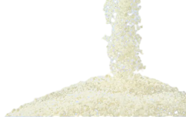 Pouring Fine Cassava Tofu Litter Against Black Background