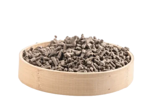 Brown Paper Litter Shown in a Shallow Wooden Display Bowl